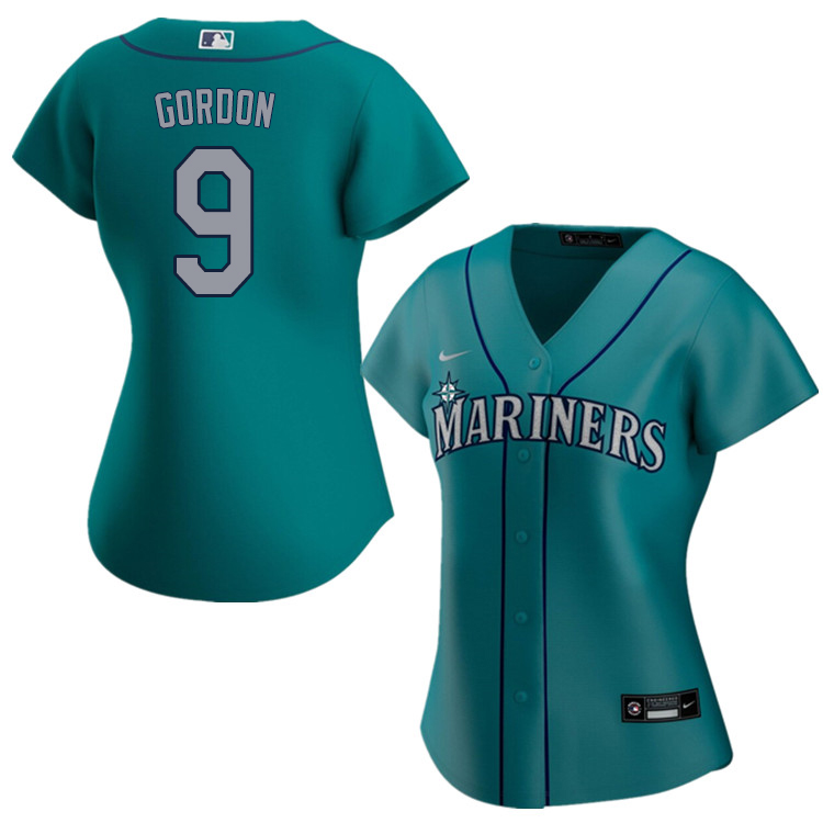 Nike Women #9 Dee Gordon Seattle Mariners Baseball Jerseys Sale-Aqua